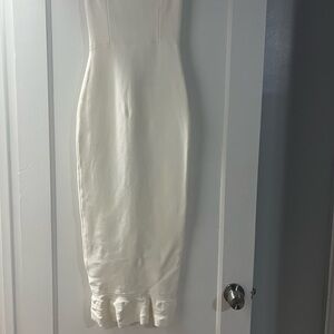 House of CB Bandage Mermaid Style White Midi Dress.